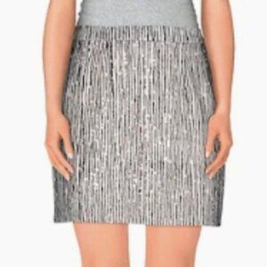 Balenciaga striped min skirt black and white size 6